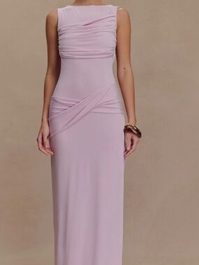 Henley Slinky Drape Maxi Dress